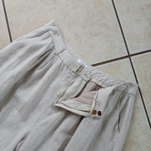 Dissh Norah Linen Wide Leg Pant In Natural - Picture 7 of 16